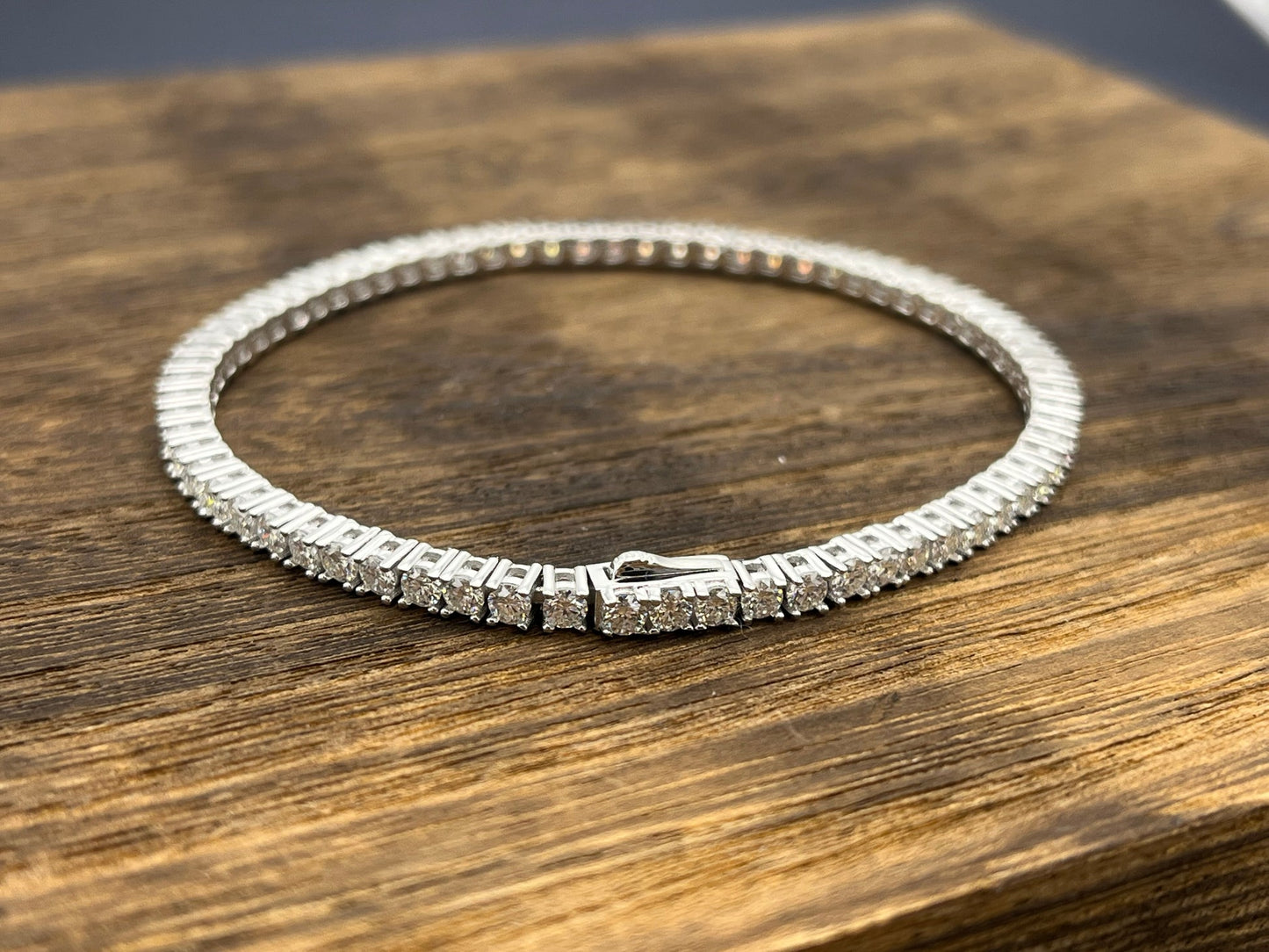 Kenzy Mii- 925 sterling silver 2.5 moissanite tennis bracelet