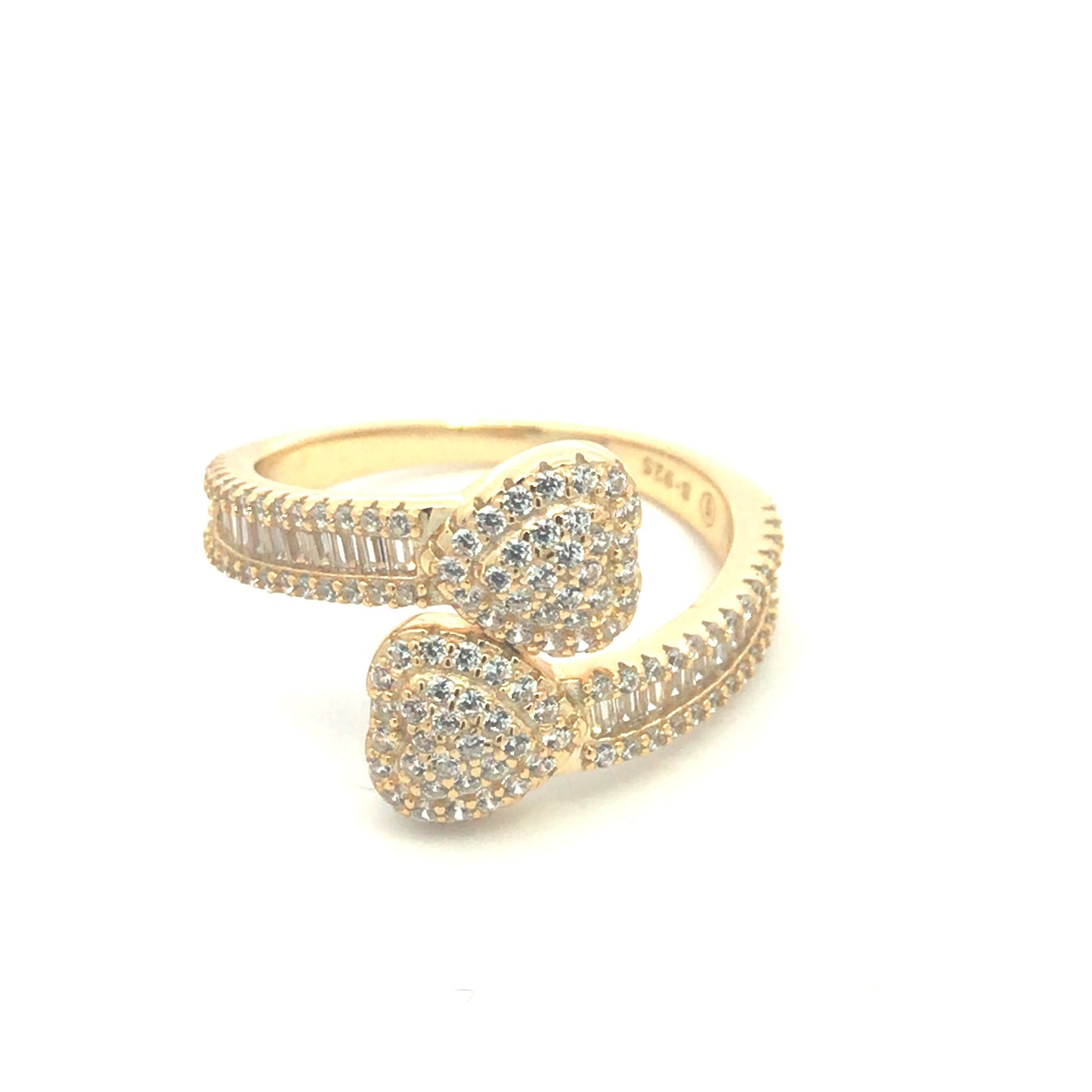 Kenzy Mii- 925 Sterling Silver Dazzling Geometric Classic Heart Women's Ring