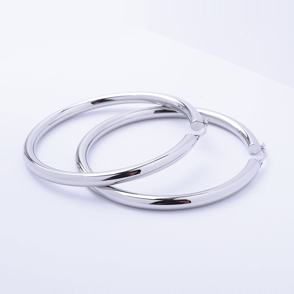 Kenzy Mii- Stainless Steel Loop Women's Earings