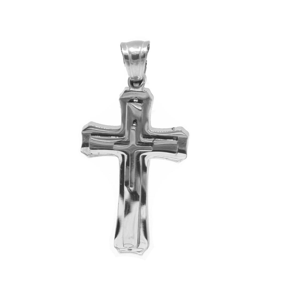 Kenzy Mii- Stainless Steel Faith Jesus Christian Cross Unisex Pendant