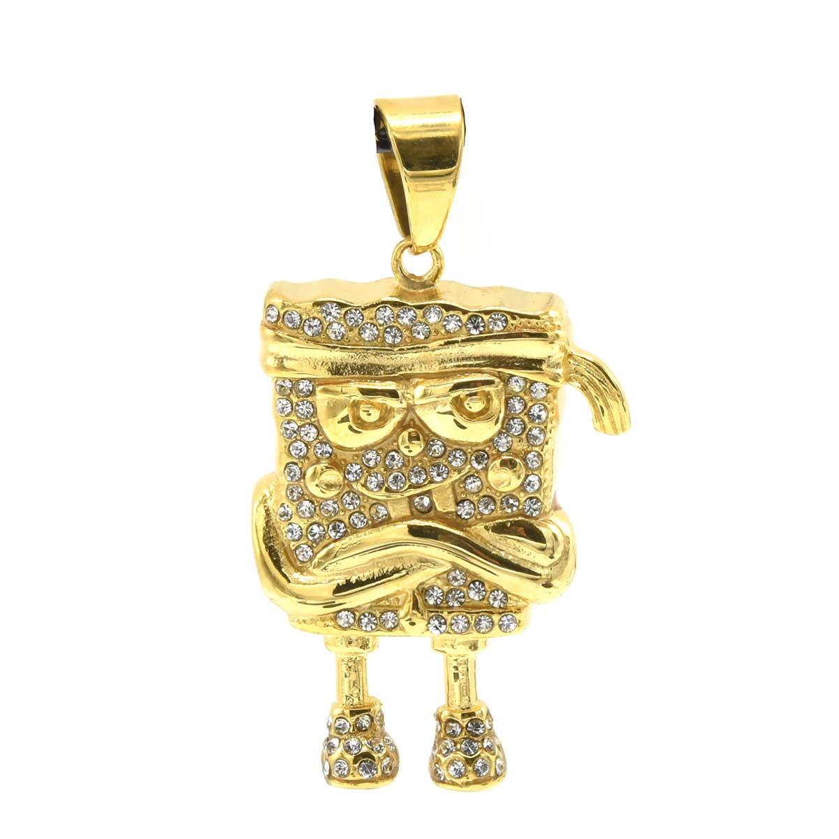 Kenzy Mii- Stainless Steel Angry SpongeBob Unisex Pendant