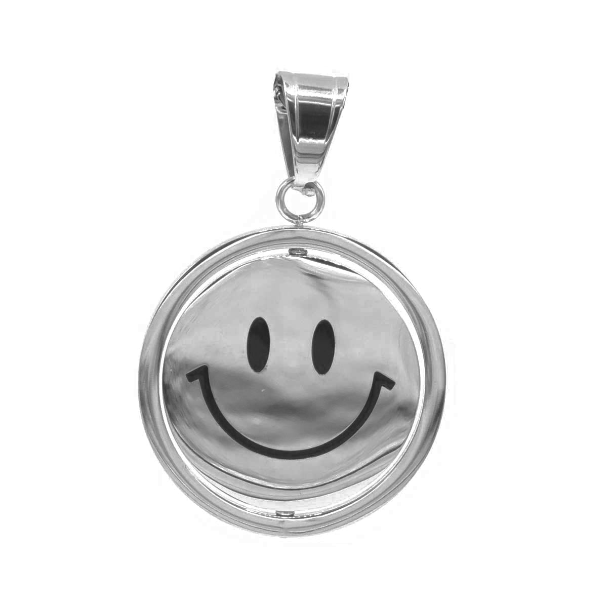 Kenzy Mii- Stainless Steel Happy Face Unisex Pendant