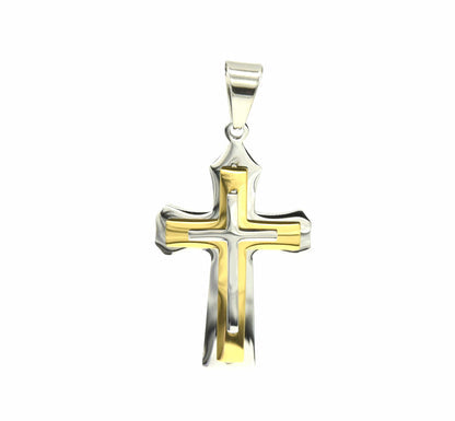 Kenzy Mii- Stainless Steel Artistic Cross Unisex Pendant