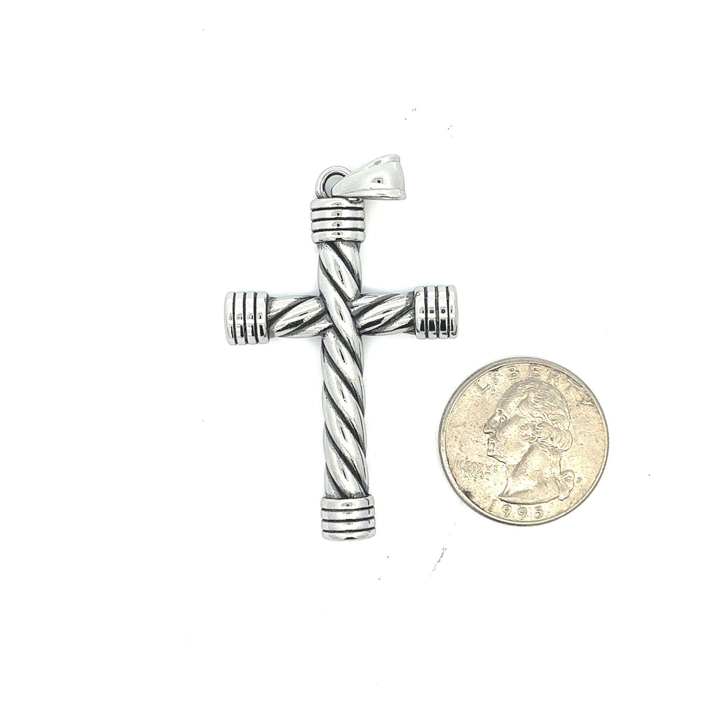 Kenzy Mii- Stainless Steel David Yurman Cable Cross Unisex Pendant