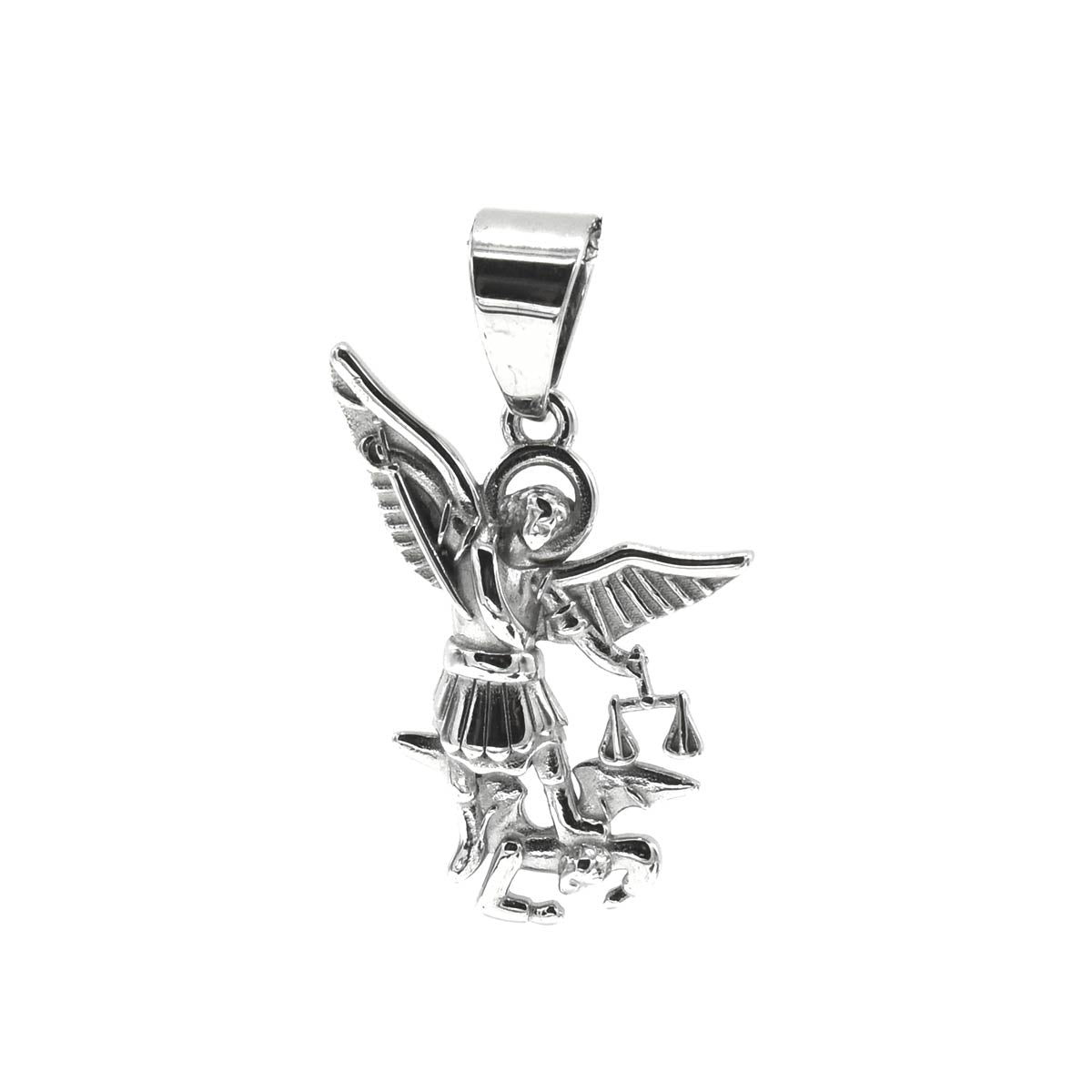 Kenzy Mii- Stainless Steel 3D St Michael Unisex Pendant