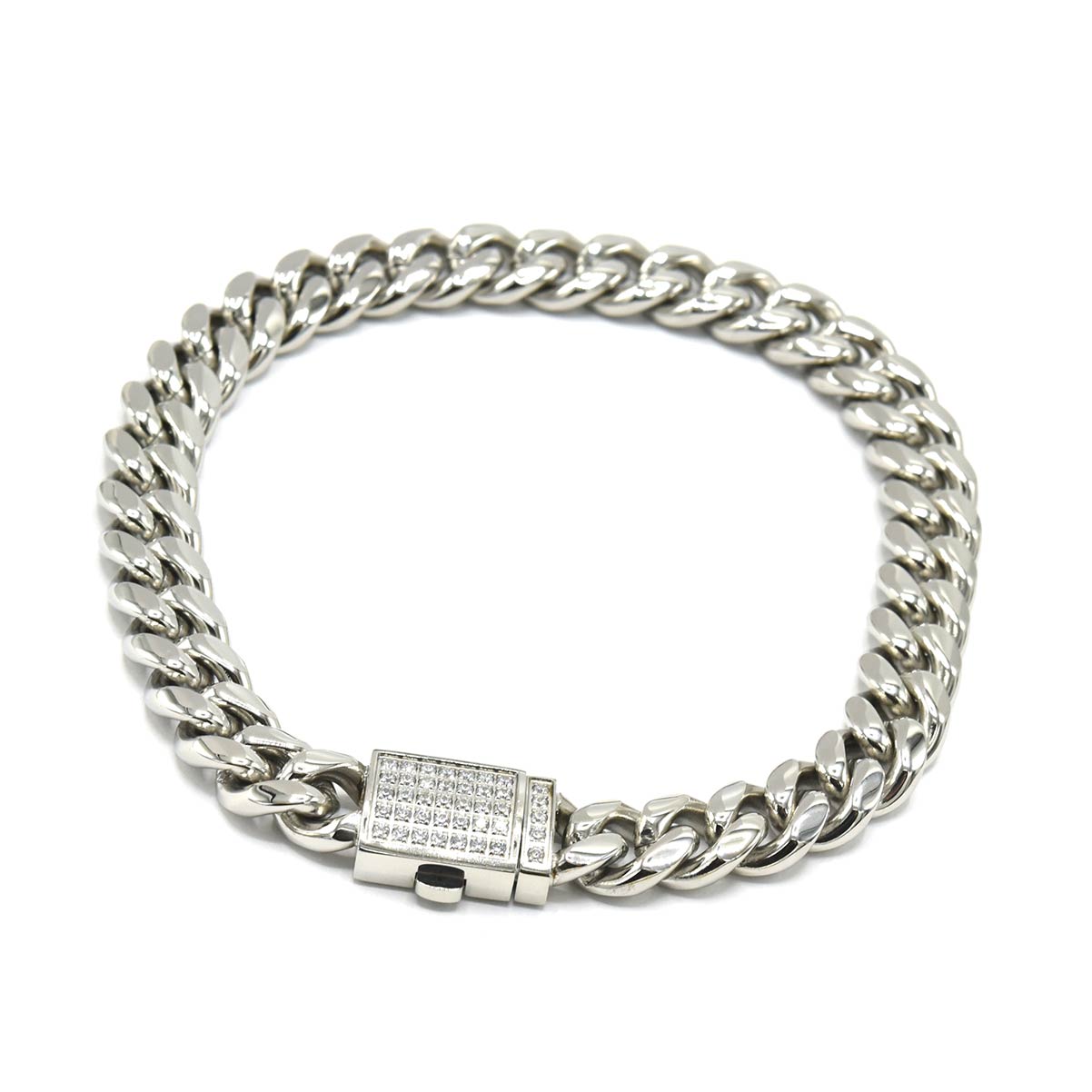 Kenzy Mii- 10 inch Stainless Steel Cuban Women's anklet