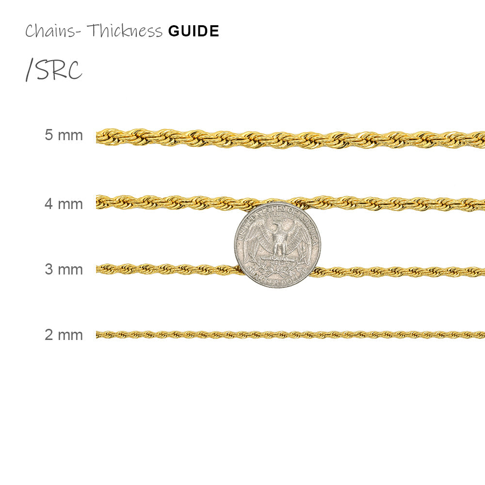 Kenzy Mii - 3mm Stainless Steel Rope Unisex Chain