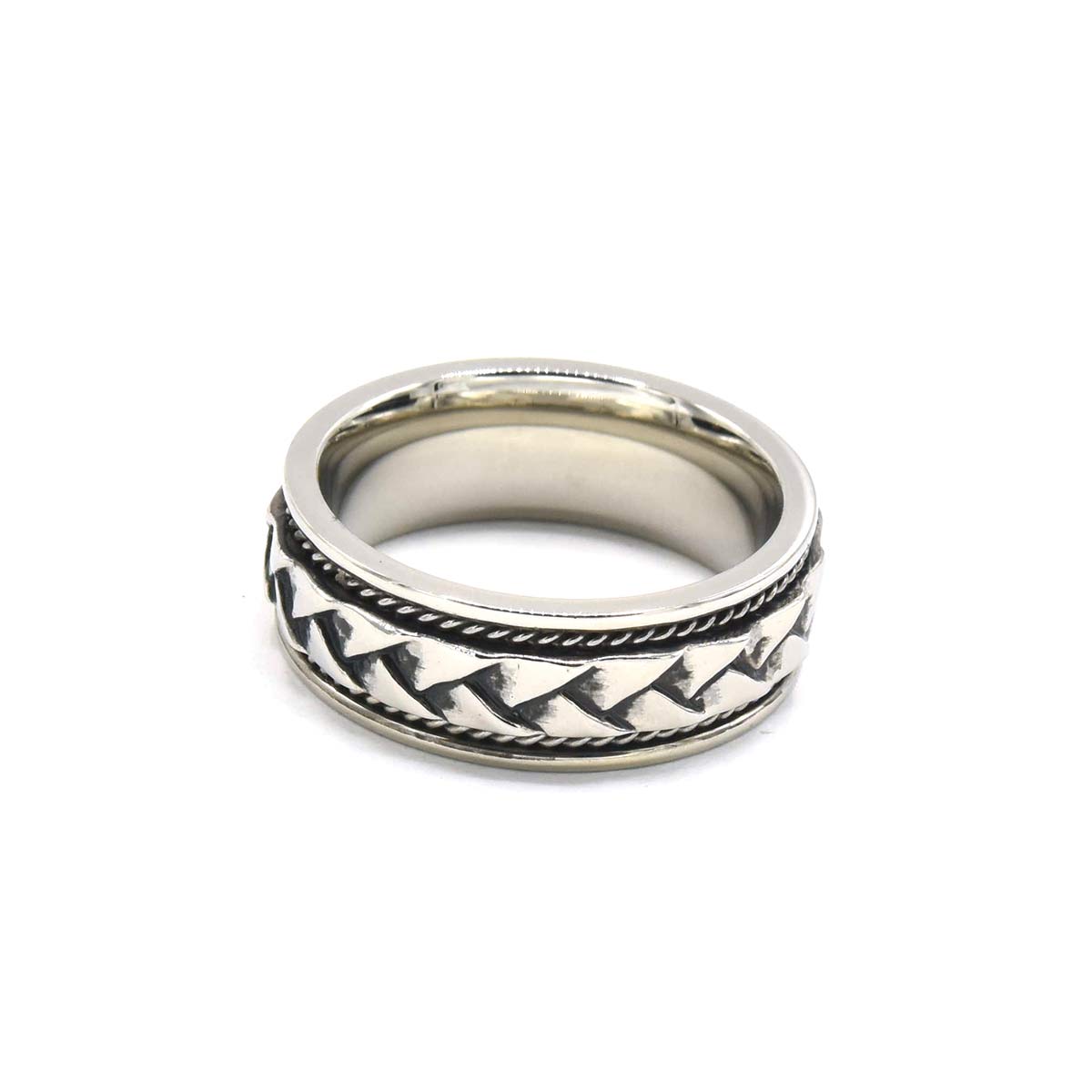 Kenzy Mii- Stainless Steel Dotted Band Ring Men's Ring