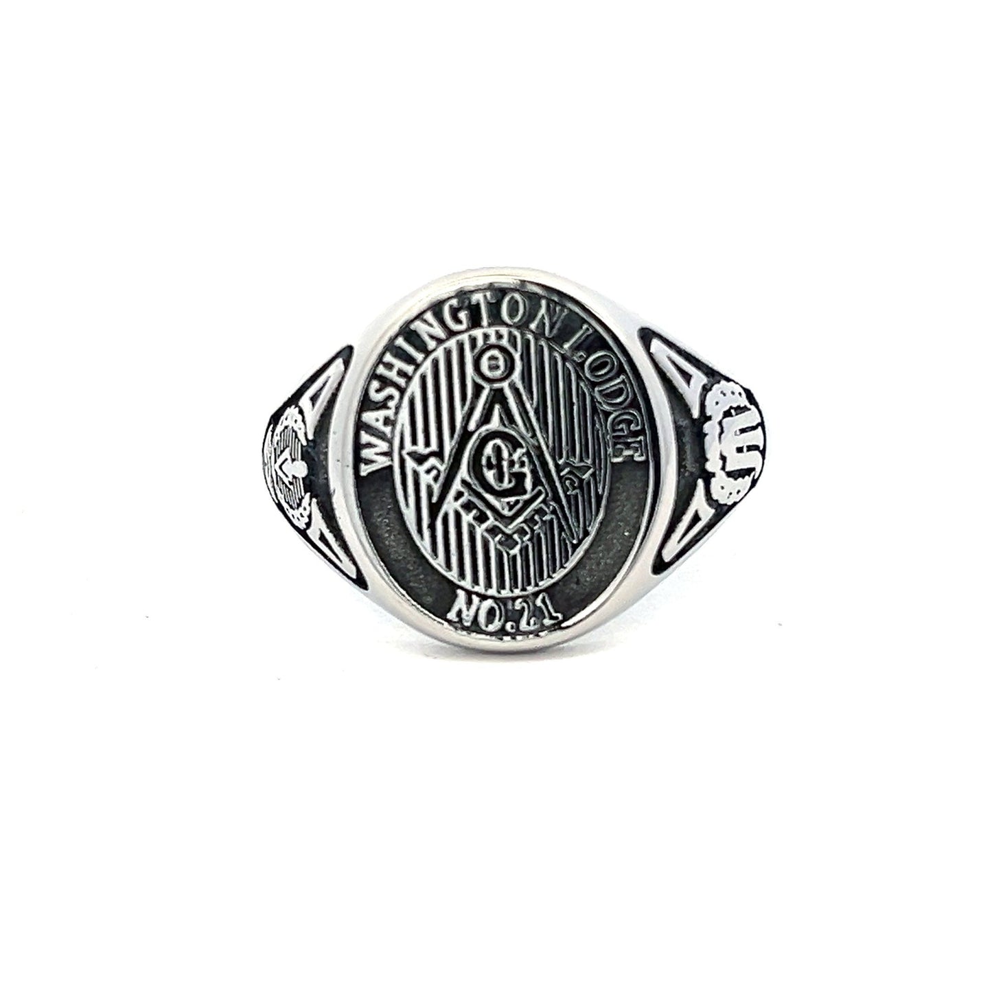 Kenzy Mii - Stainless Steel Master Mason Lodge Men's Ring