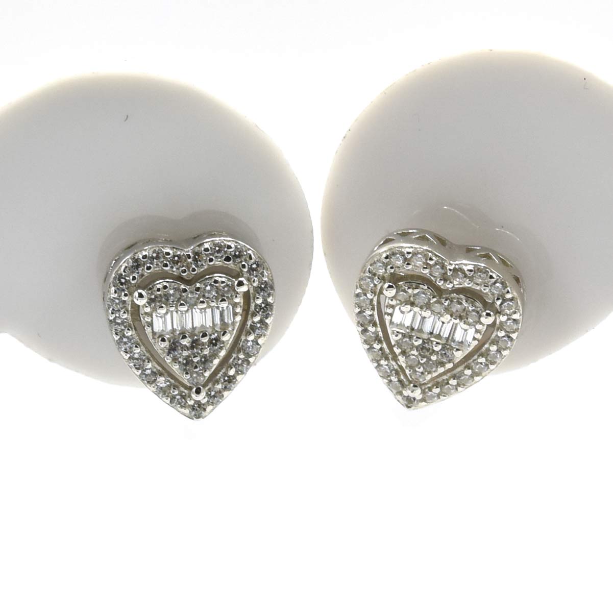 Kenzy Mii - 925 Sterling Silver Love Shape Stud Women's Earings