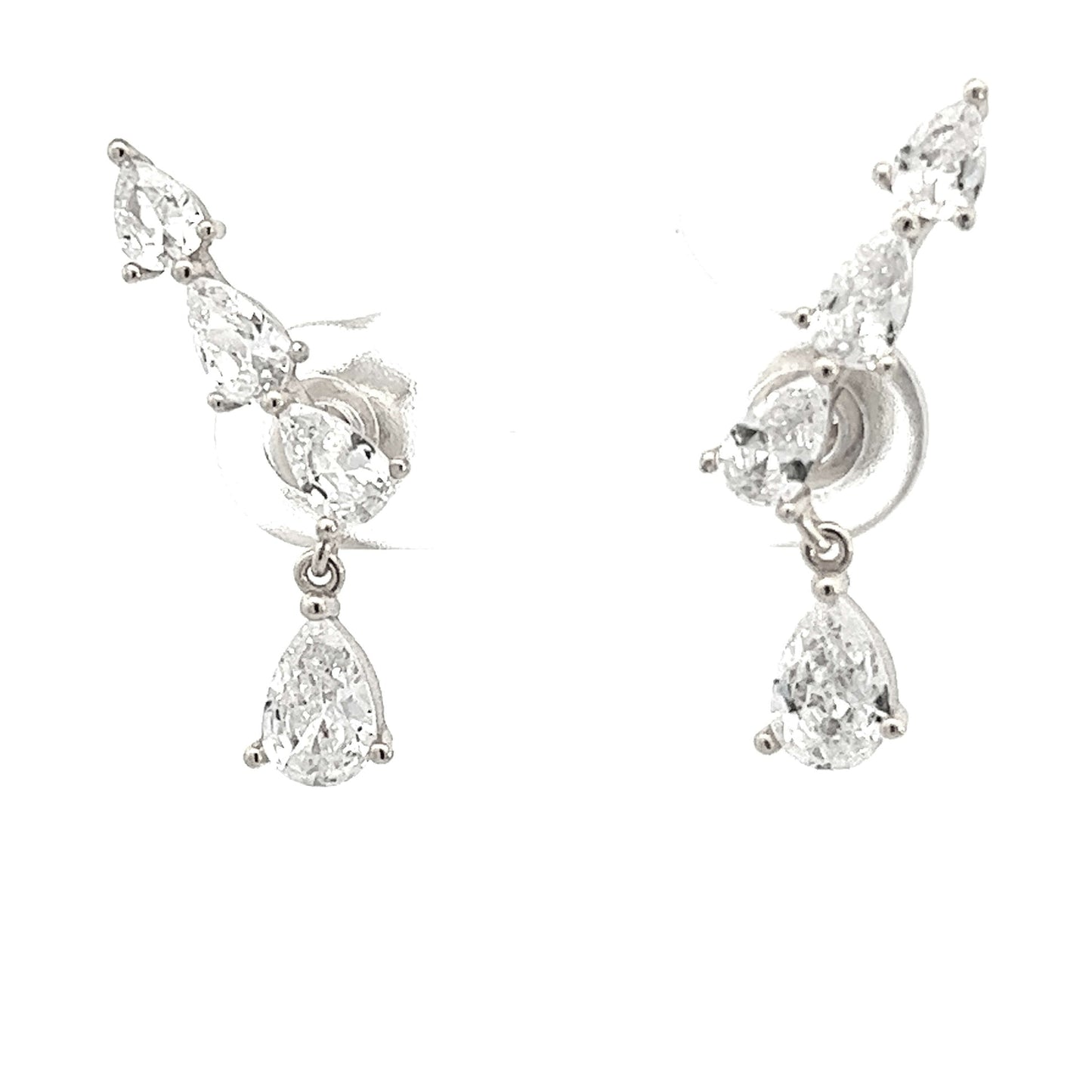 Kenzy Mii - 925 Sterling Silver Sevile Pear Women's Earings