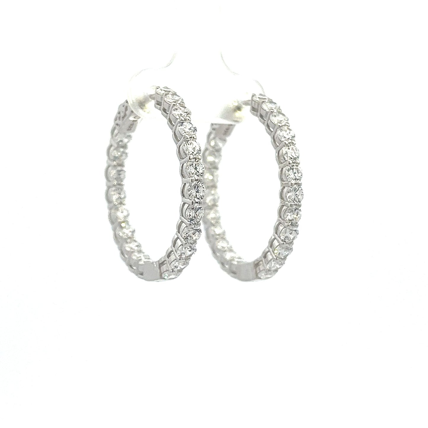 Kenzy Mii - 925 Sterling Silver Italian Hoop Women's Earings