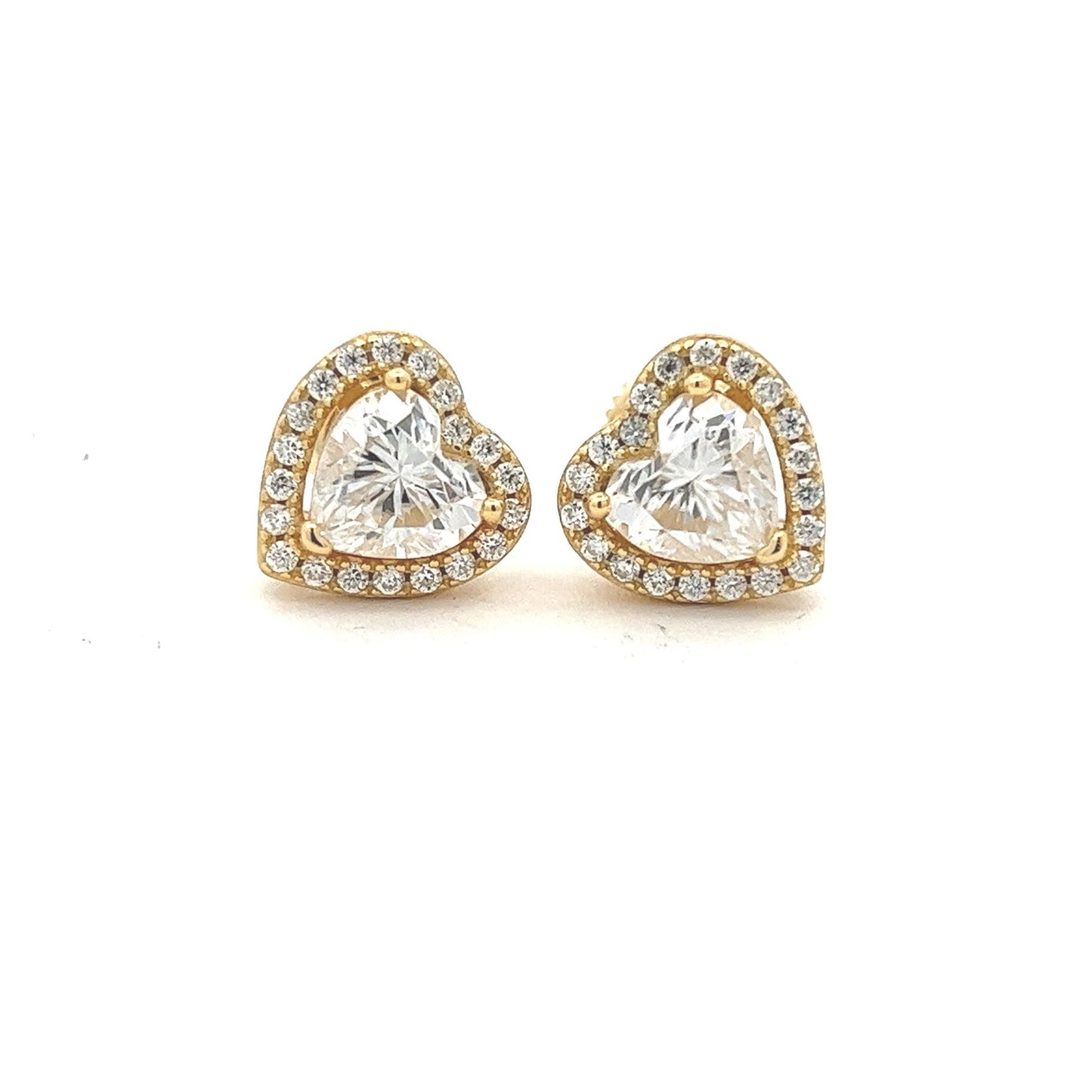 Kenzy Mii- 925 Sterling Silver moissanite Heart Unisex Earrings