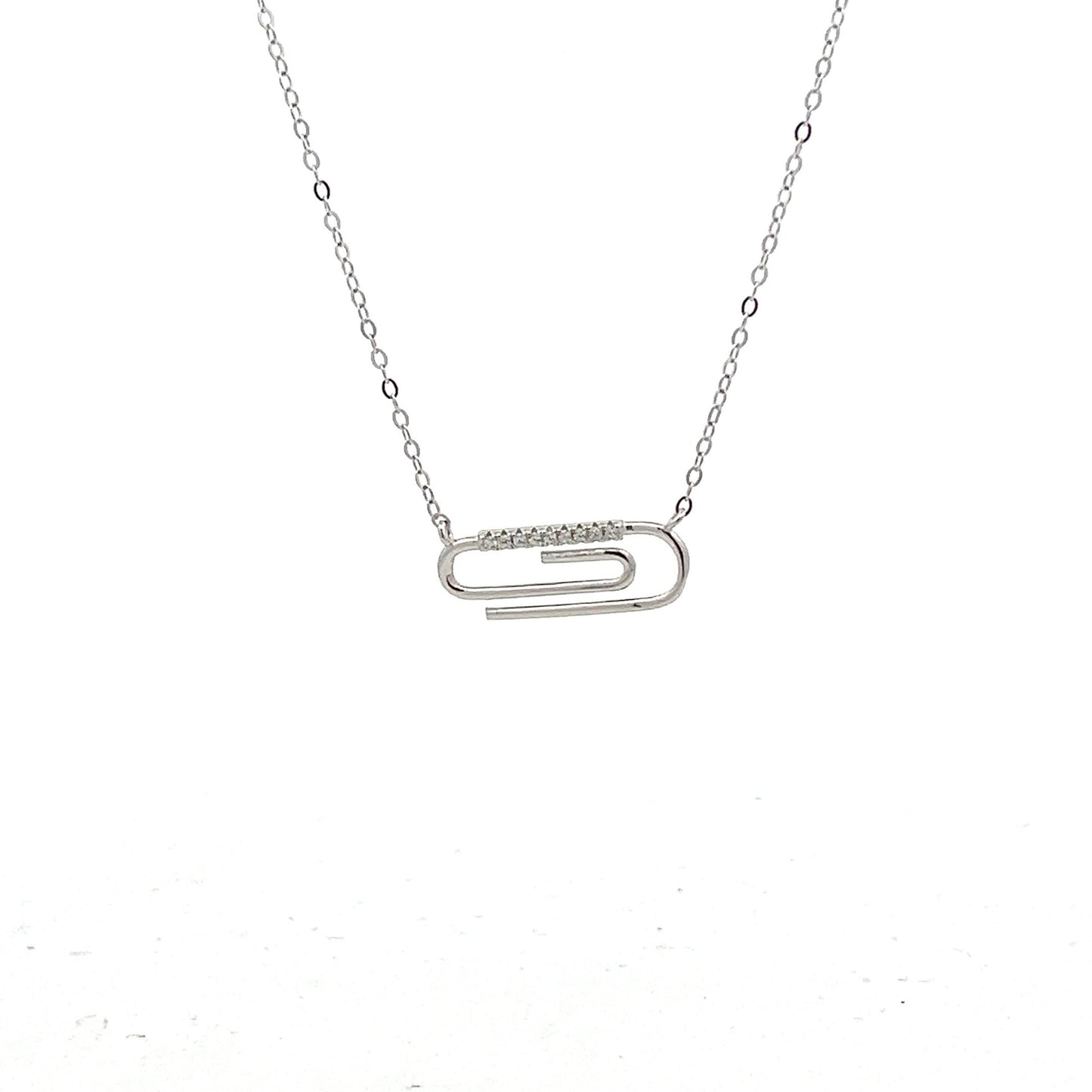 Kenzy Mii - 925 Sterling Silver PaperClip Women's Necklace