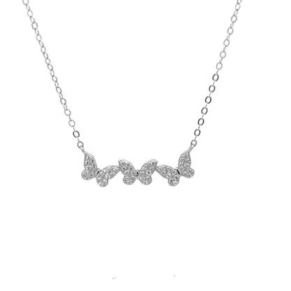 Kenzy Mii - 925 Sterling Silver Butterfly Women's Necklace