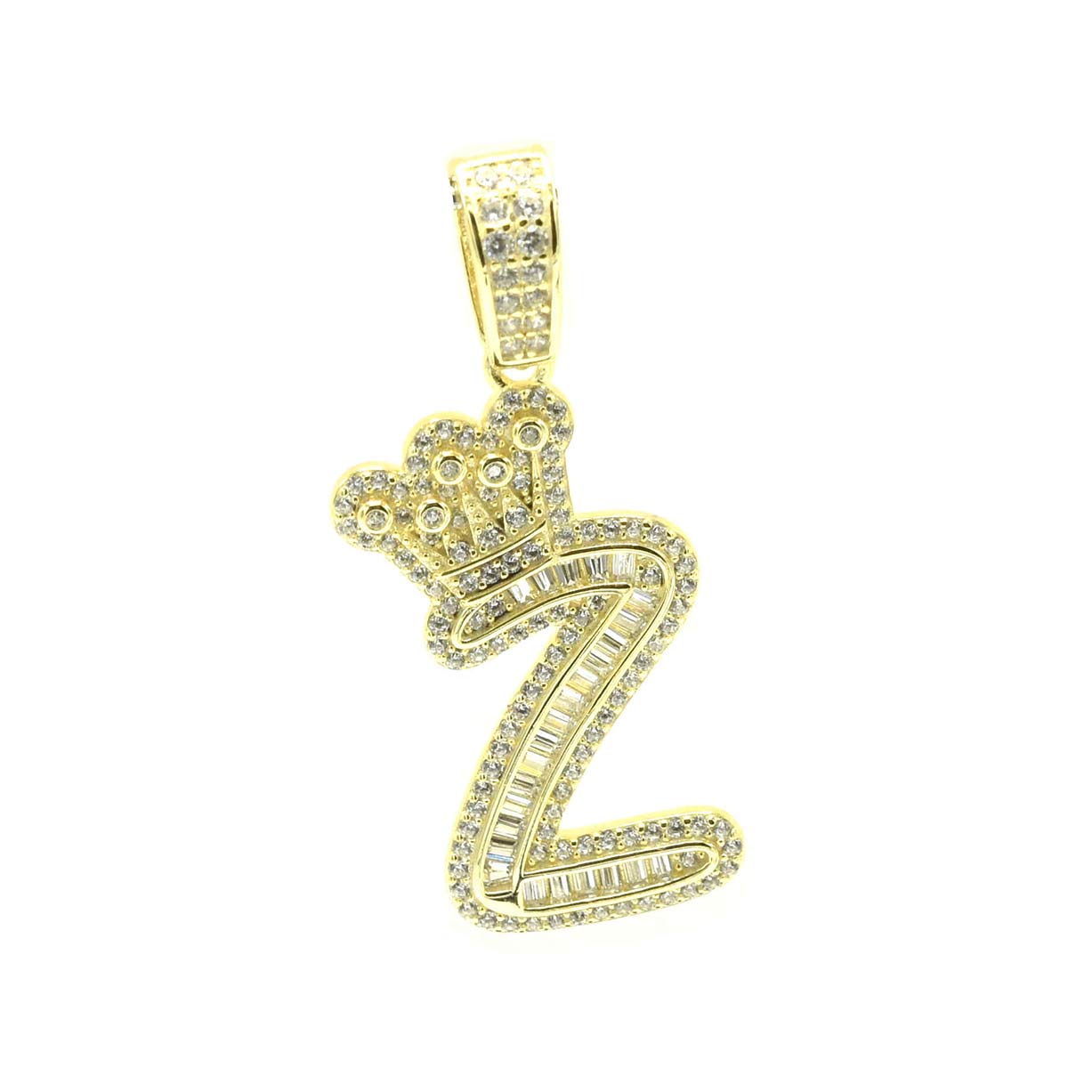 Kenzy Mii- 925 Sterling Crown Alphabetic Letter Women's Pendant