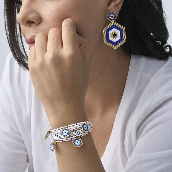 Kenzy Mii - Hexa 5 Evil Eye charm Bracelet