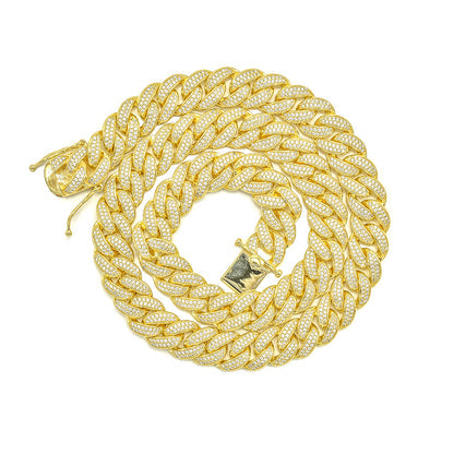 Kenzy Mii - 12MM- 925 Sterling Silver Miami Cuban Unisex Chain