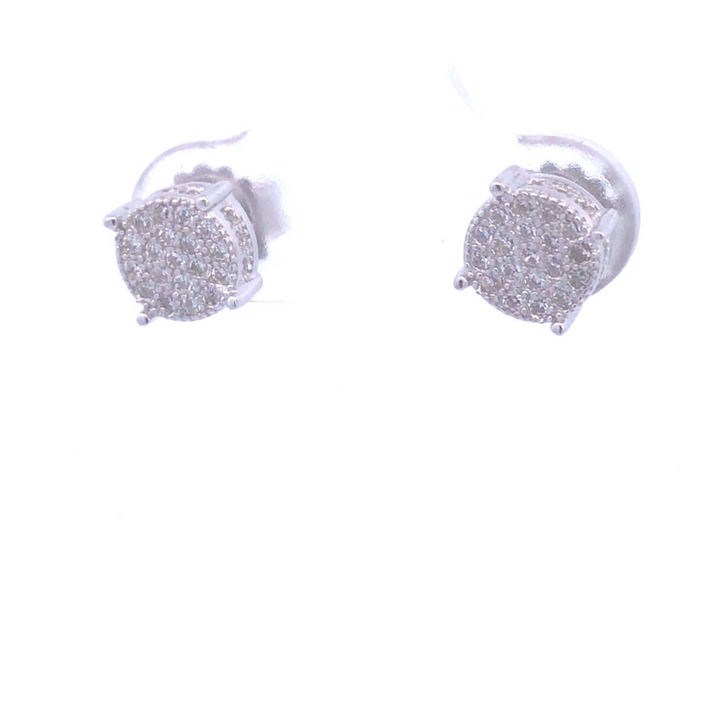 Kenzy Mii - 925 Sterling Silver Fancy Hip Hop Stud Men's Earings