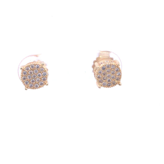 Kenzy Mii - 925 Sterling Silver Fancy Hip Hop Stud Men's Earings