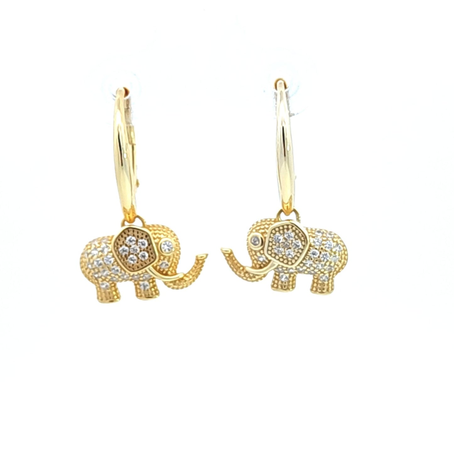 Kenzy Mii - 925 Sterling Silver Elephant Drop Women's Earings