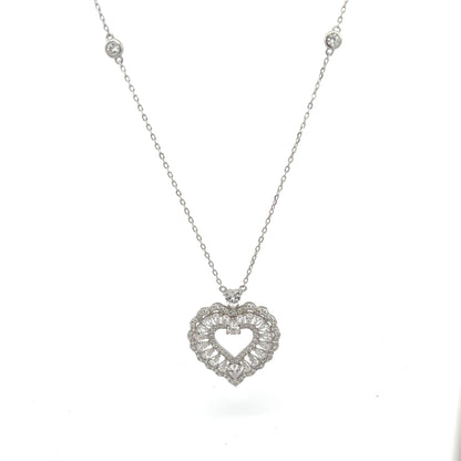 Kenzy Mii - 925 Sterling Silver Heart Women's Necklace