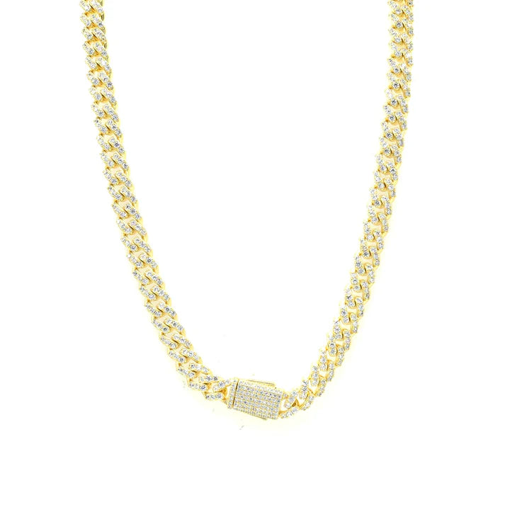 Kenzy Mii - 8mm Big Stone Monaco Chain With Lock