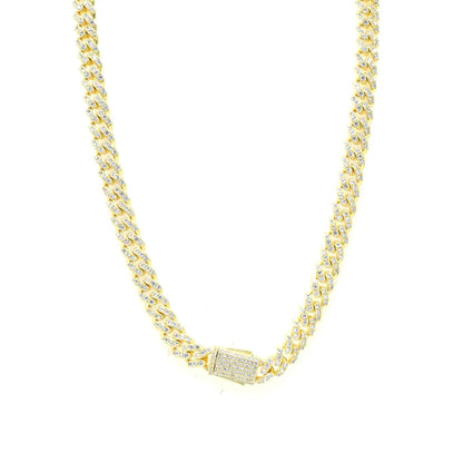 Kenzy Mii - 8mm Big Stone Monaco Chain With Lock