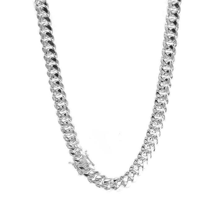 Kenzy Mii- 8mm - 925 Sterling Silver Cuban Unisex Chain