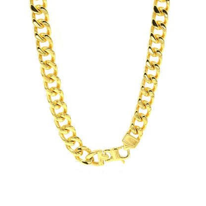 Kenzy Mii- 12mm Stainless Steel Miami Cuban Unisex Chain