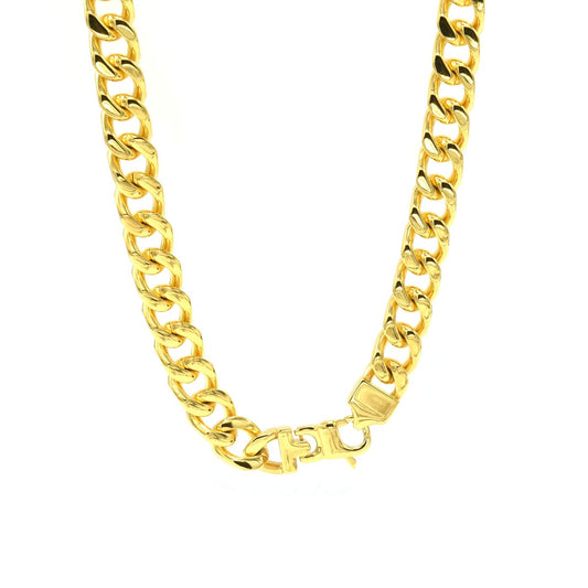 Kenzy Mii- 12mm Stainless Steel Miami Cuban Unisex Chain