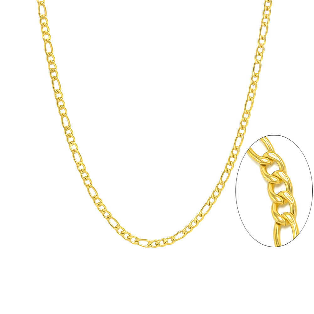 Kenzy Mii- 2mm Stainless Steel Figaro Unisex Chain