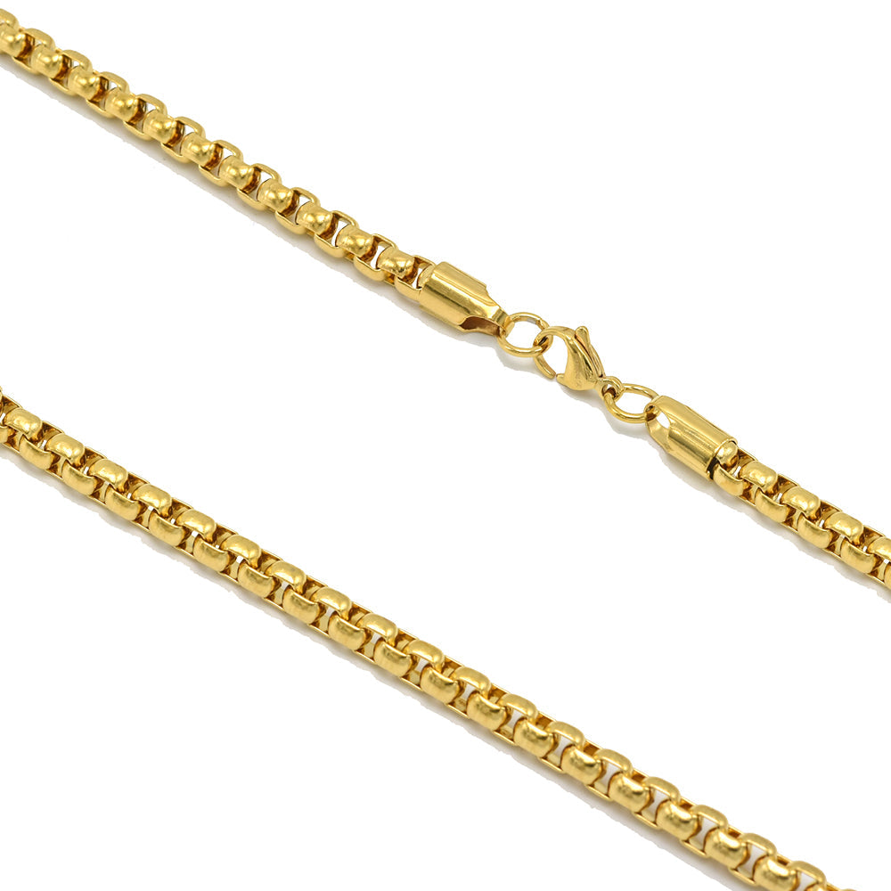 Kenzy Mii - 3mm Stainless Steel Box Chain Unisex Chain