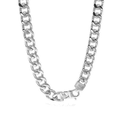 Kenzy Mii- 12mm Stainless Steel Miami Cuban Unisex Chain