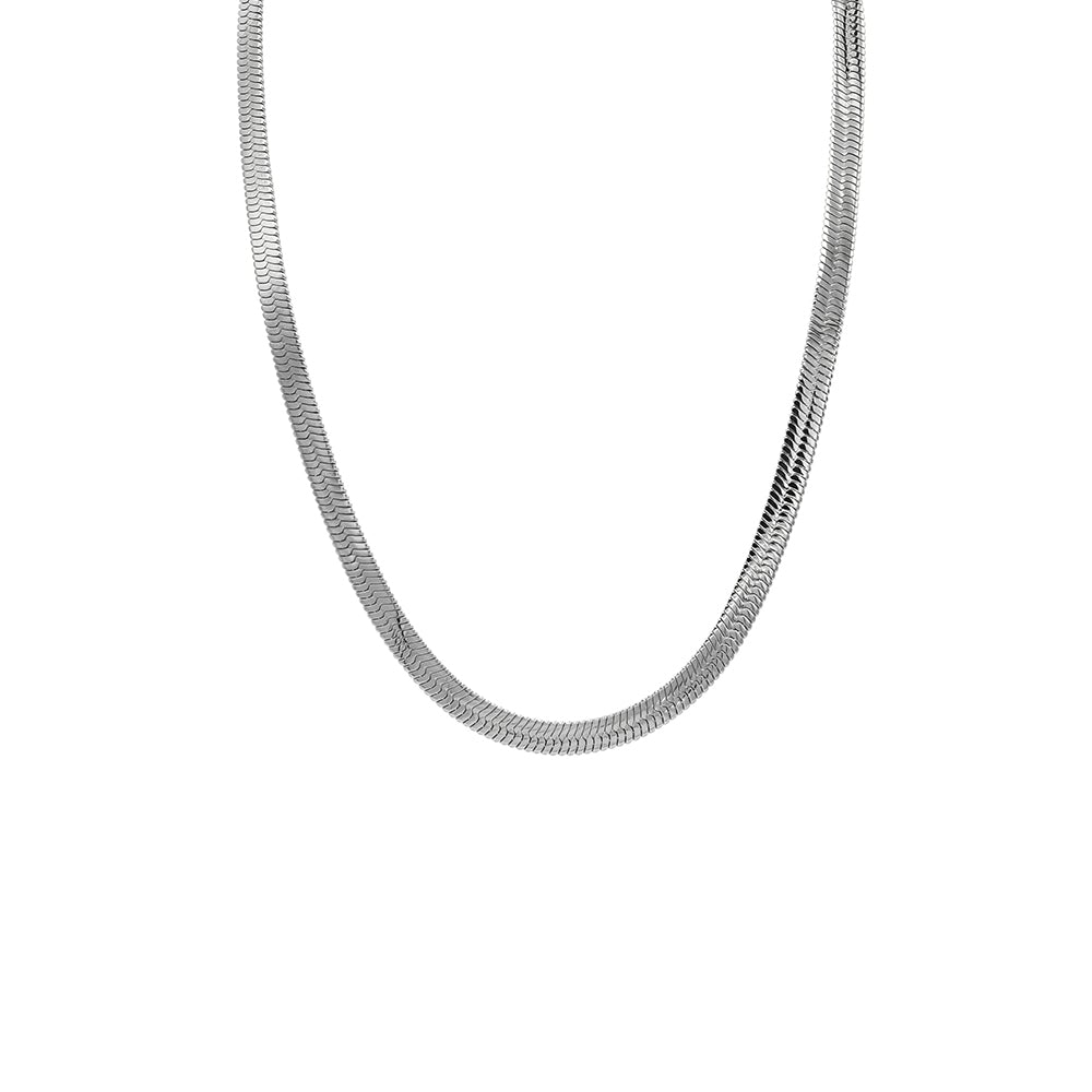 Kenzy Mii- 5mm Stainless Steel Herringbone Unisex Chain