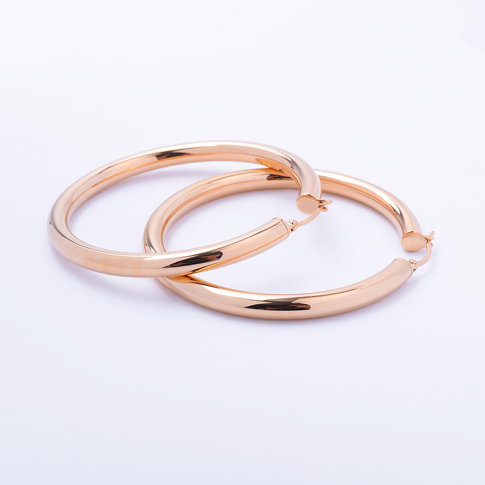 Kenzy Mii- Stainless Steel Loop Women's Earings