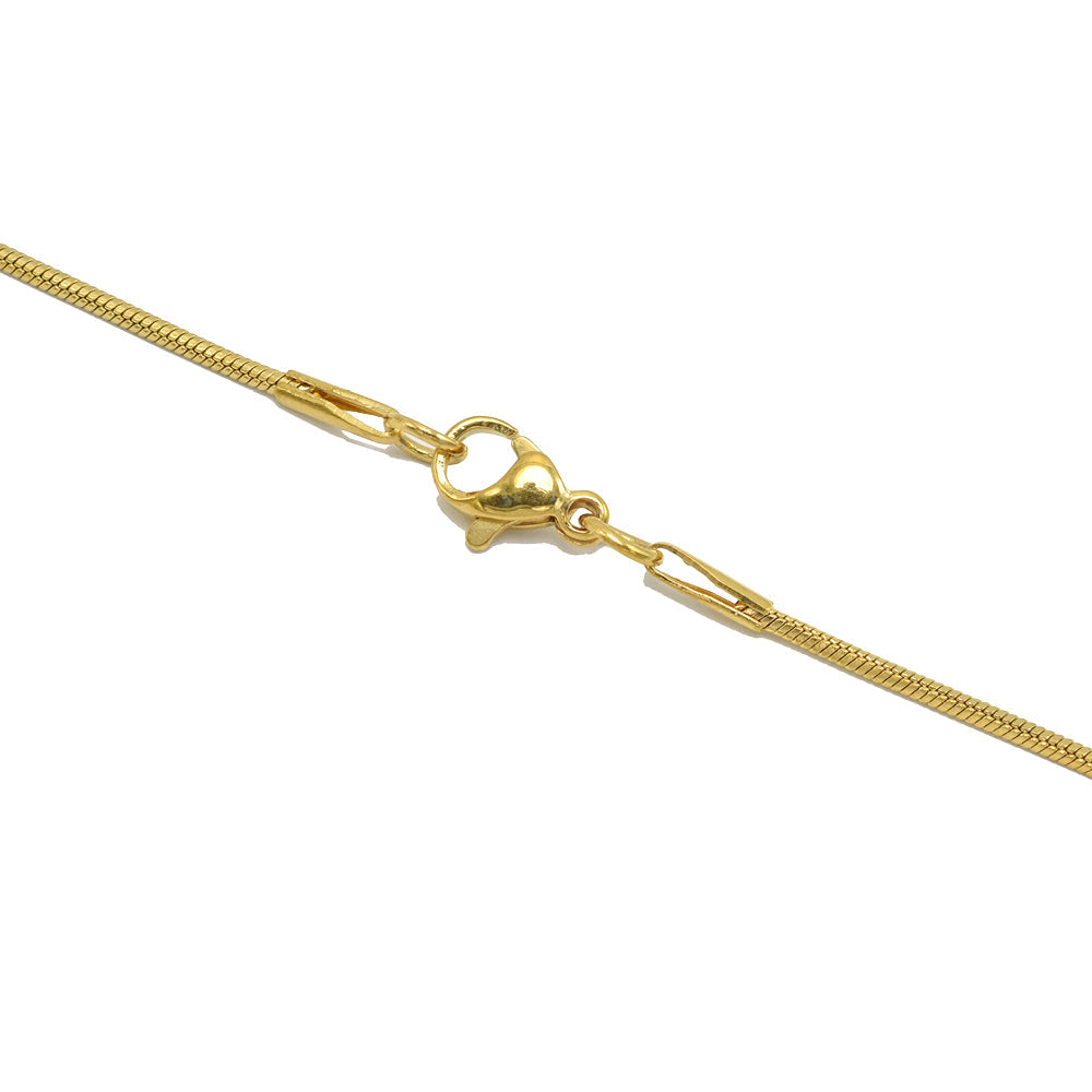 Kenzy Mii - 2mm Stainless Steel Snake Shape Unisex Chain