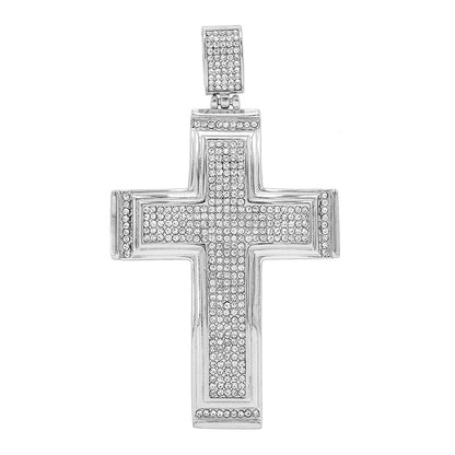 Kenzy Mii- Stainless Steel Cluster Religious Cross Unisex Pendant