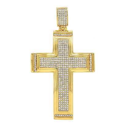 Kenzy Mii- Stainless Steel Cluster Religious Cross Unisex Pendant