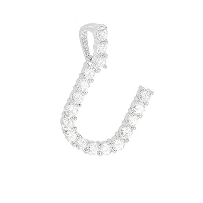 Kenzy Mii- Stainless Steel Alphabetic Letters Unisex Pendant