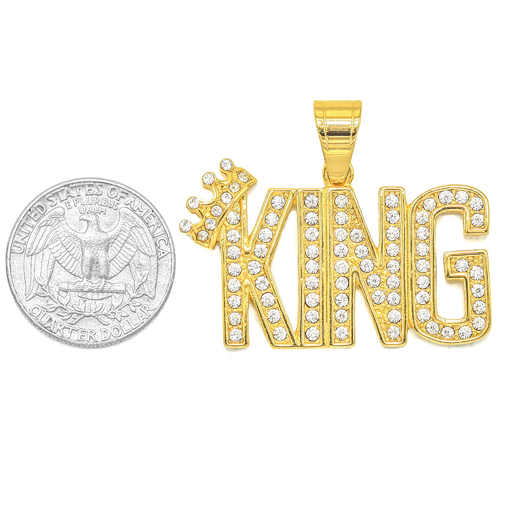 Kenzy Mii- Stainless Steel Premium KING Cubic Unisex Pendant