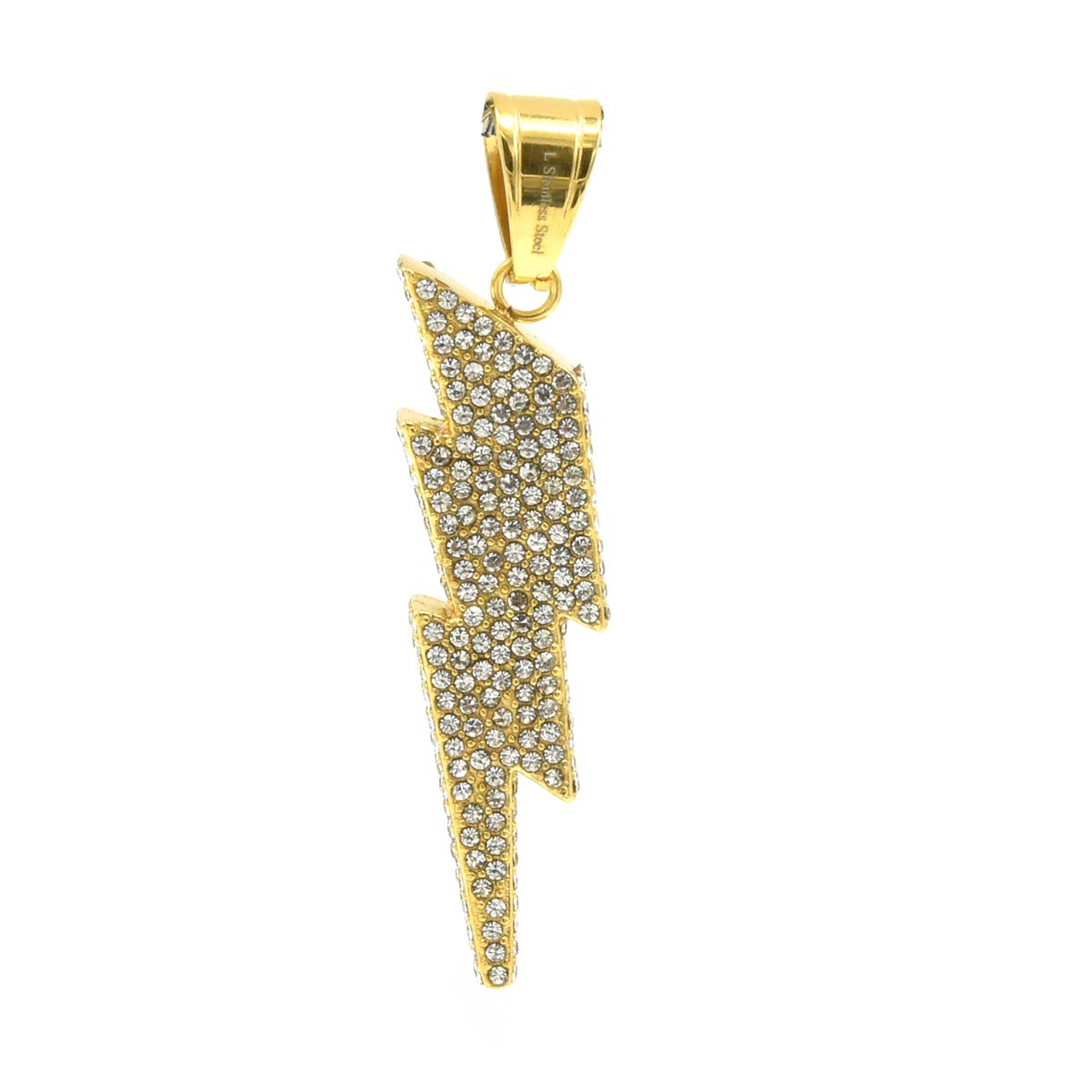 Kenzy Mii- Stainless Steel Double Color Lightning Shape Unisex Pendant