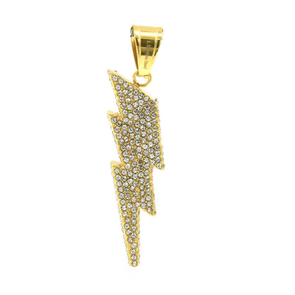 Kenzy Mii- Stainless Steel Double Color Lightning Shape Unisex Pendant