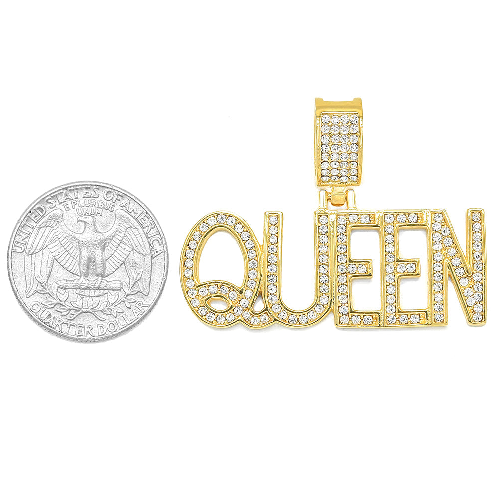 Kenzy Mii- Stainless Steel Premium Queen Cubic Unisex Pendant