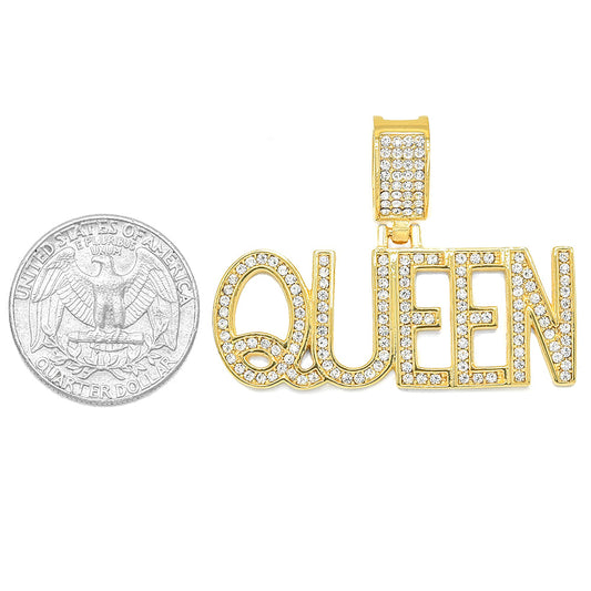 Kenzy Mii- Stainless Steel Premium Queen Cubic Unisex Pendant