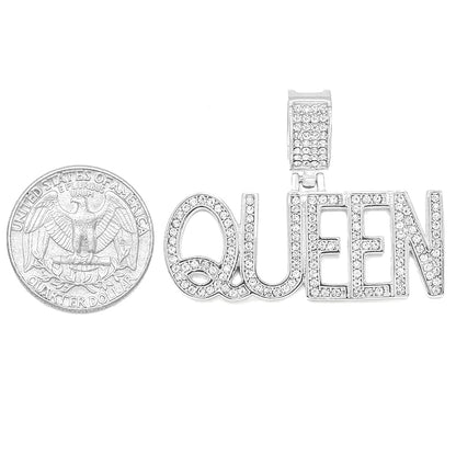 Kenzy Mii- Stainless Steel Premium Queen Cubic Unisex Pendant