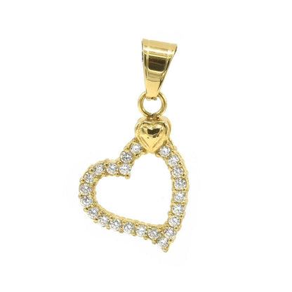 Kenzy Mii- Stainless Steel Zircon Heart Shape Unisex Pendant