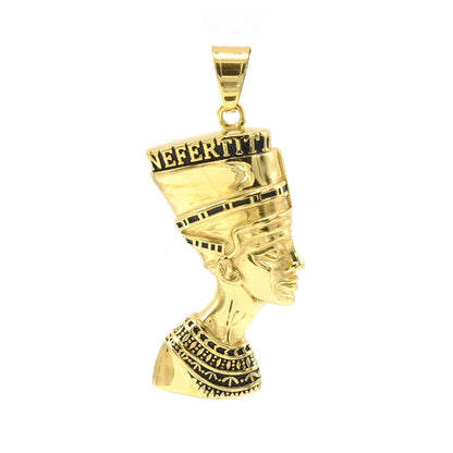 Kenzy Mii- Stainless Steel Queen Egyptian Nefertiti Unisex Pendant