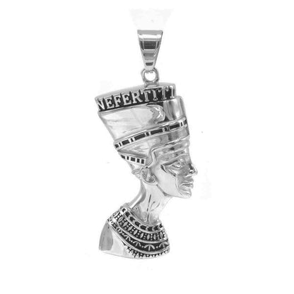 Kenzy Mii- Stainless Steel Queen Egyptian Nefertiti Unisex Pendant