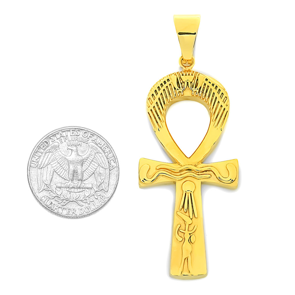 Kenzy Mii- Stainless Steel Egyptian Ankh Cross Key Unisex Pendant